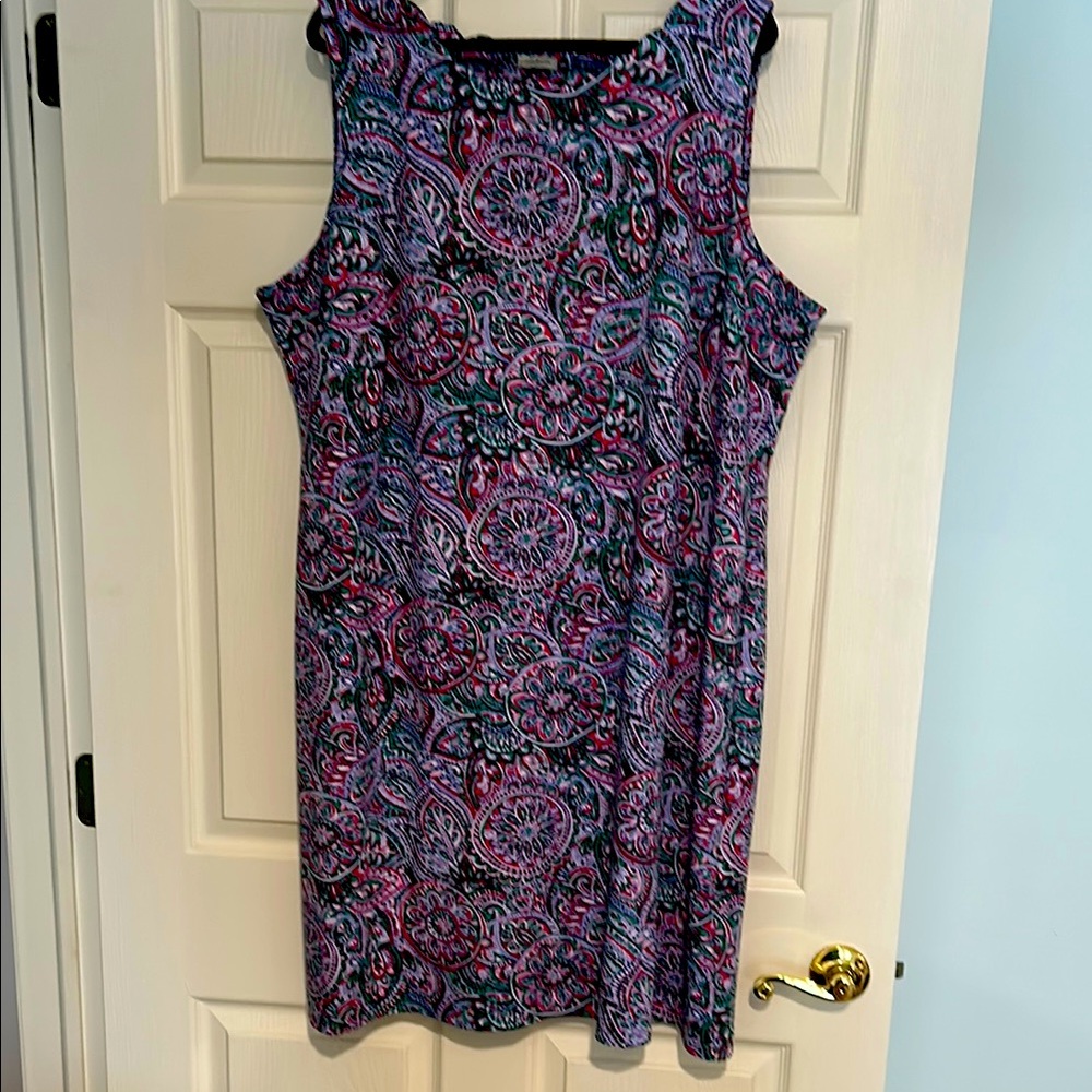 Talbots Vibrant Paisley Pattern Dress